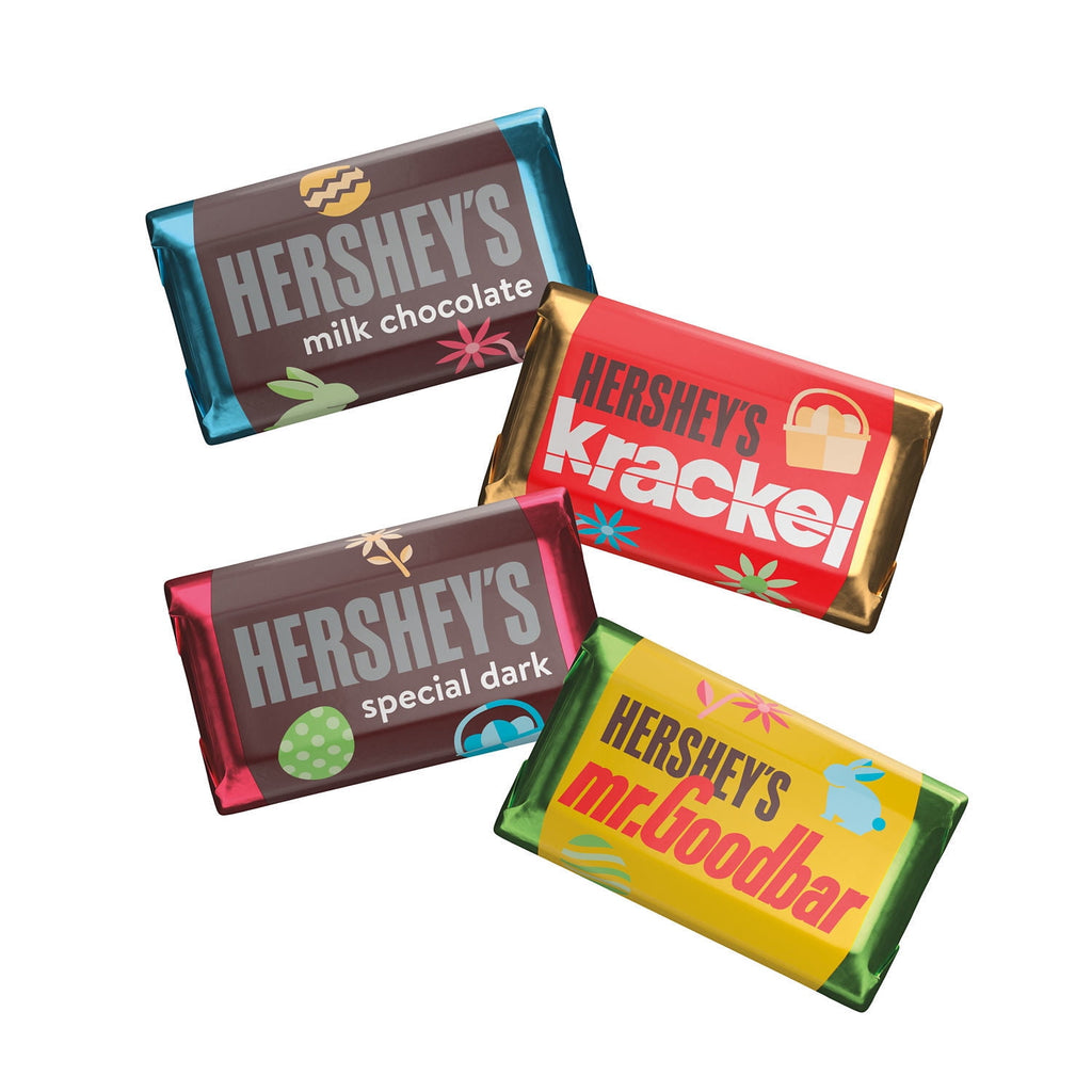 Hershey's Miniatures Assorted Chocolate, Easter Candy Individually Wrapped, Bag, 9.9 oz