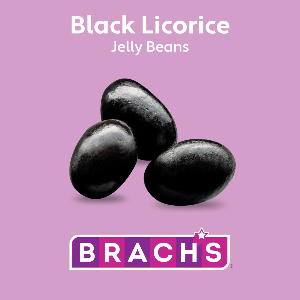 Brach's Black Licorice Jelly Beans, Easter Candy, 7oz