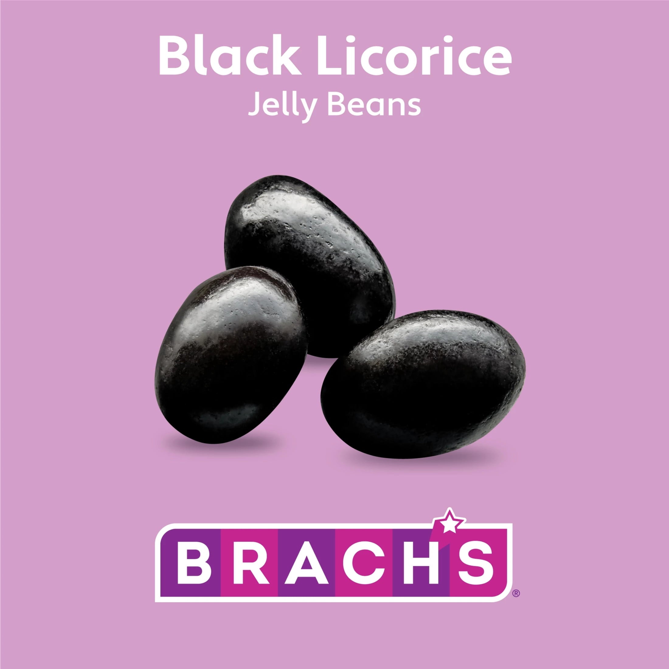 Brach's Black Licorice Jelly Beans, Easter Candy, 7oz