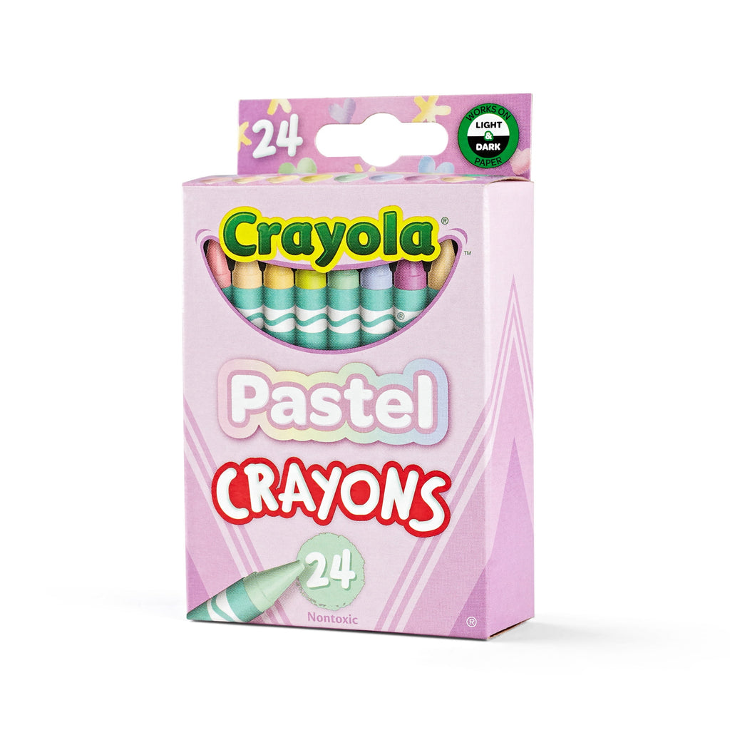 (3 pack) Crayola 24 Ct Pastel Crayons, School Supplies, Art Supplies, Creative Gifts for Kids Ages 3+