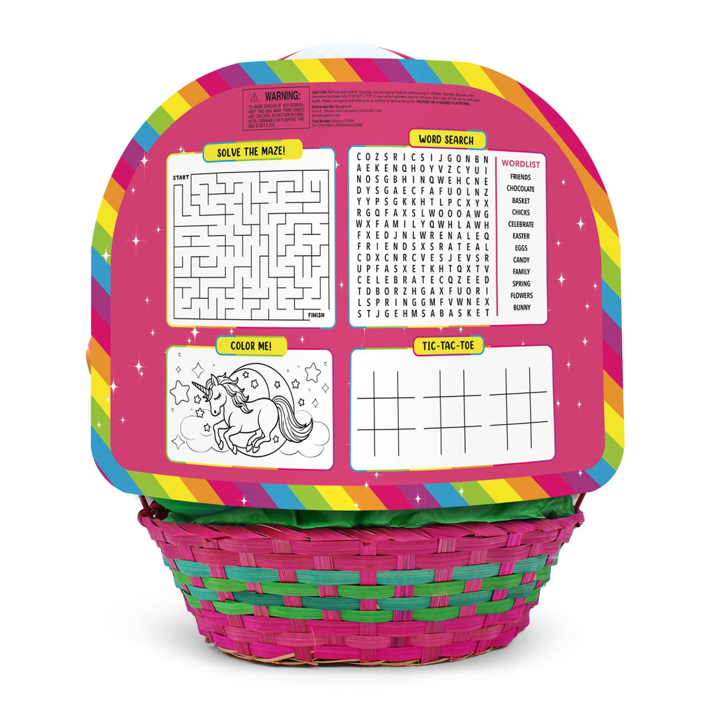 3 Ball Girls Unicorn Prefilled Easter Basket, by Megatoys