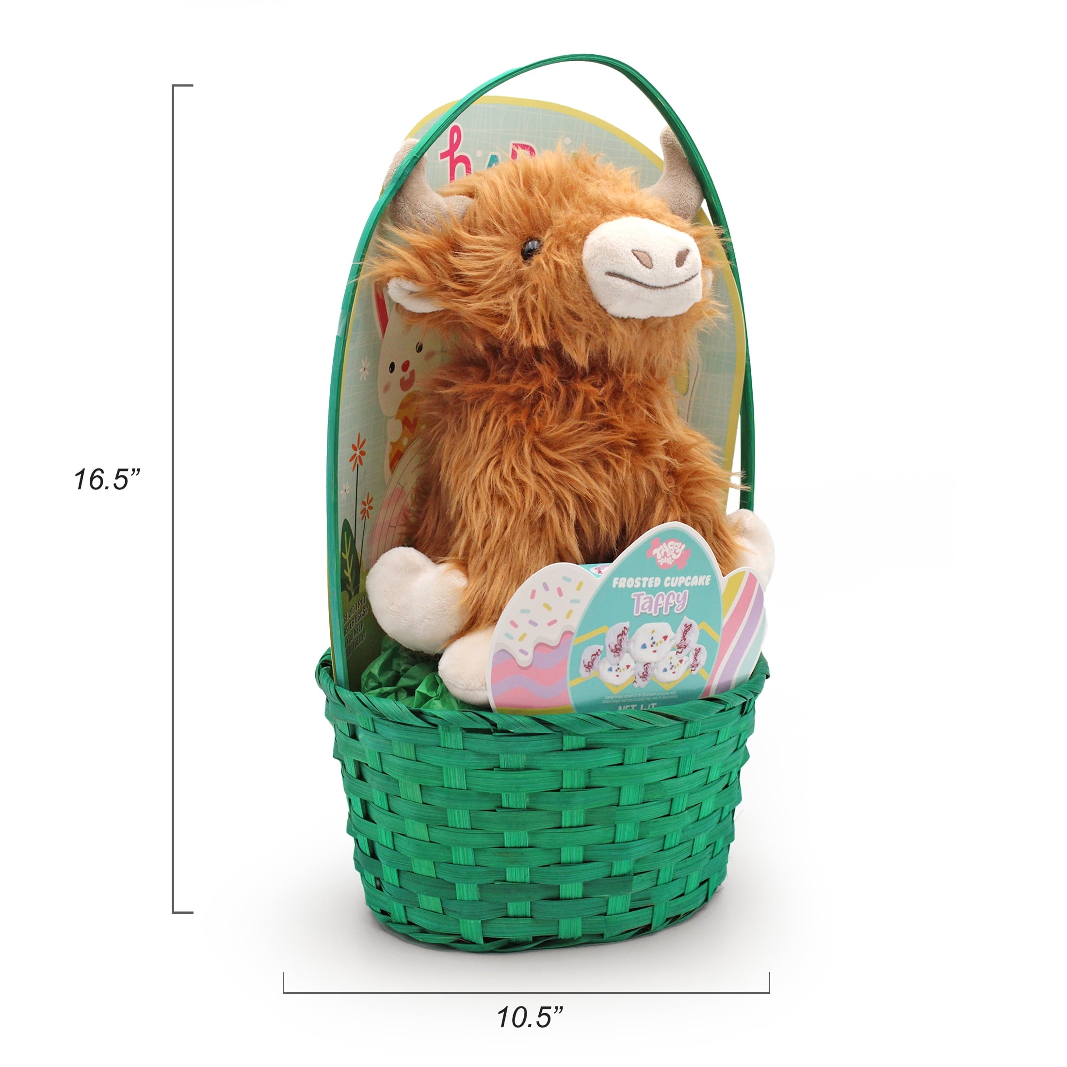 Longhorn Cow Plush Prefilled Easter Basket, by Megatoys
