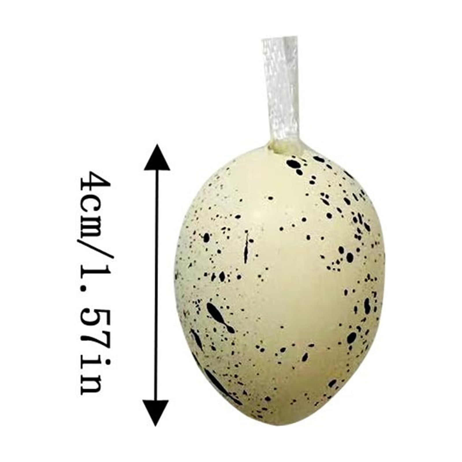 Tarmeek 24pcs Hanging Easter Eggs, 1.57 Inch Painted Plastic Easter Decor Ornaments with Loops for Tree & Wreath Decor, Multicolor Easter Decorations Spring Set for Easter Hunt Easter Basket Stuffers