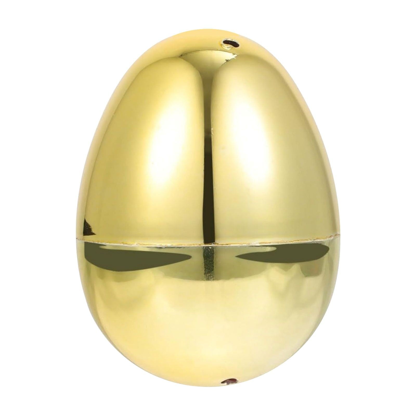Large Gold Plastic Easter Egg, 2.36 Inch Empty Openable Egg for Filling Candy Toys, Giant Easter Egg Hunt Decorations, Basket Stuffers Party Supplies, 1pc