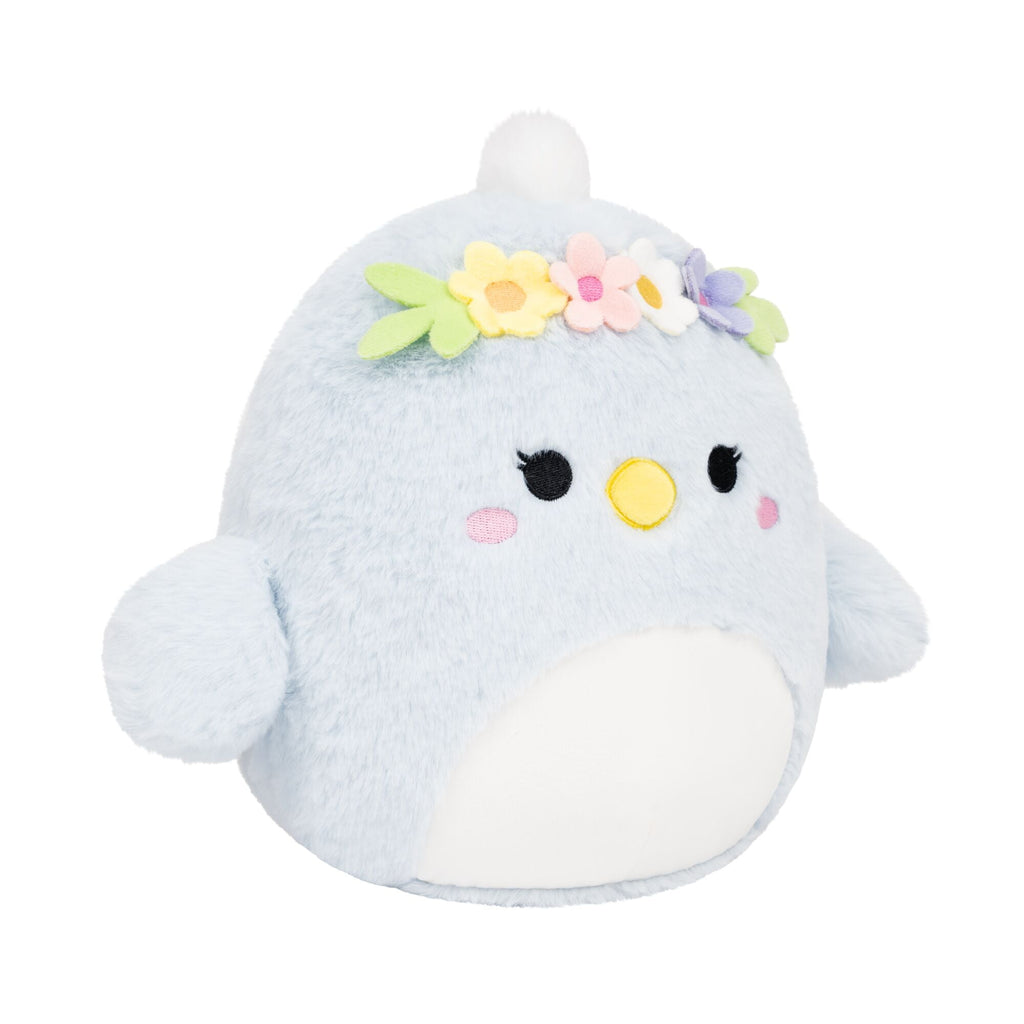Squishmallows FuzzAMallow Official 8 inch Camden the Light Blue Chick With Flower Crown - Child's Ultra Soft Plush Toy
