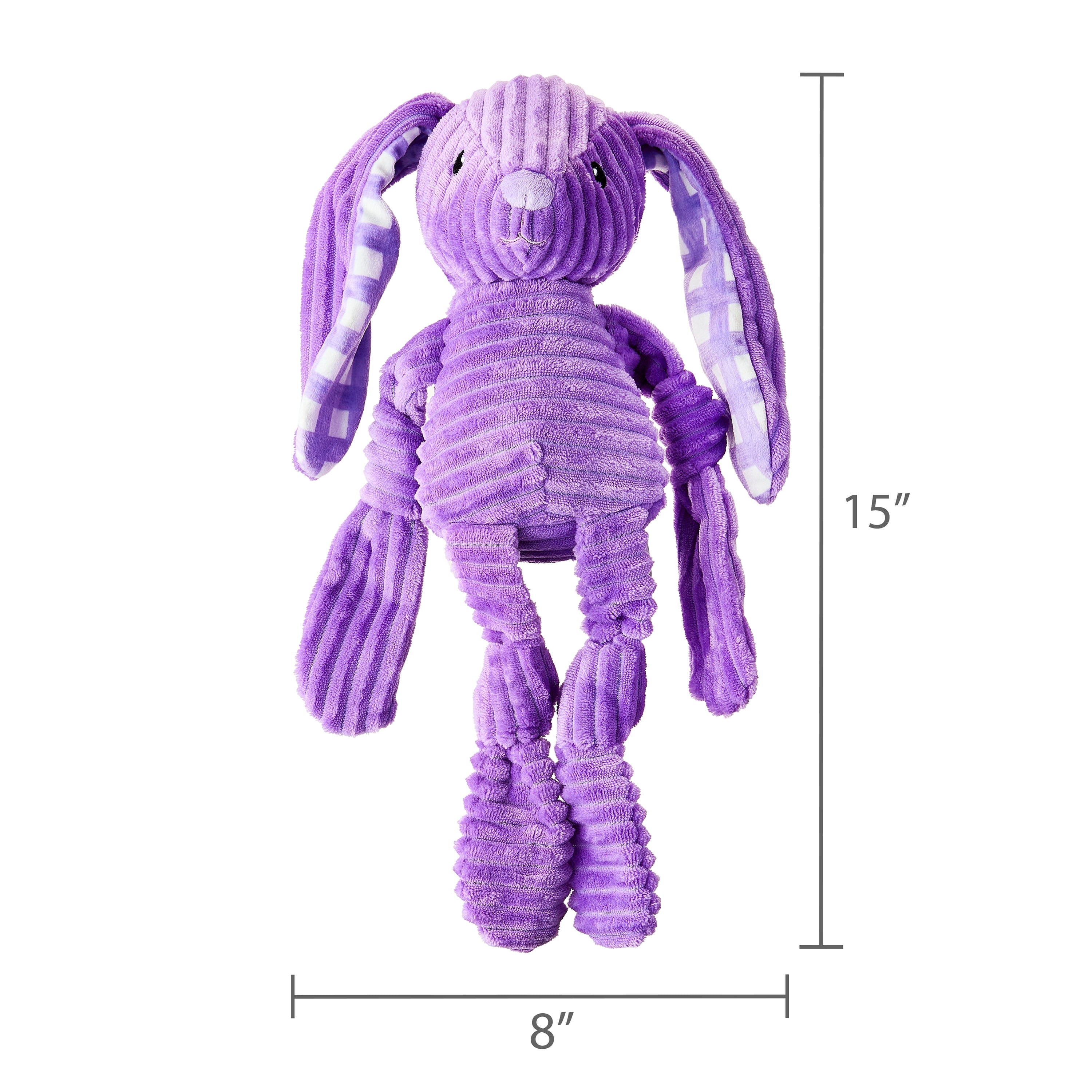 Vibrant Life Ribbed Easter Bunny Dog Toy, Purple