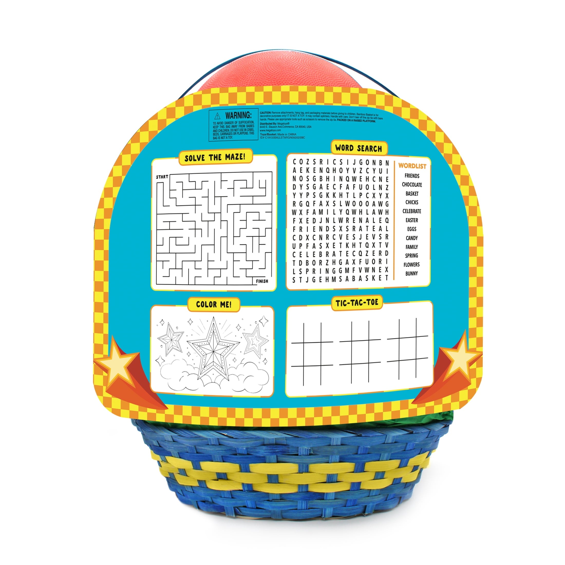 3 Ball Boys Prefilled Easter Basket, Megatoys