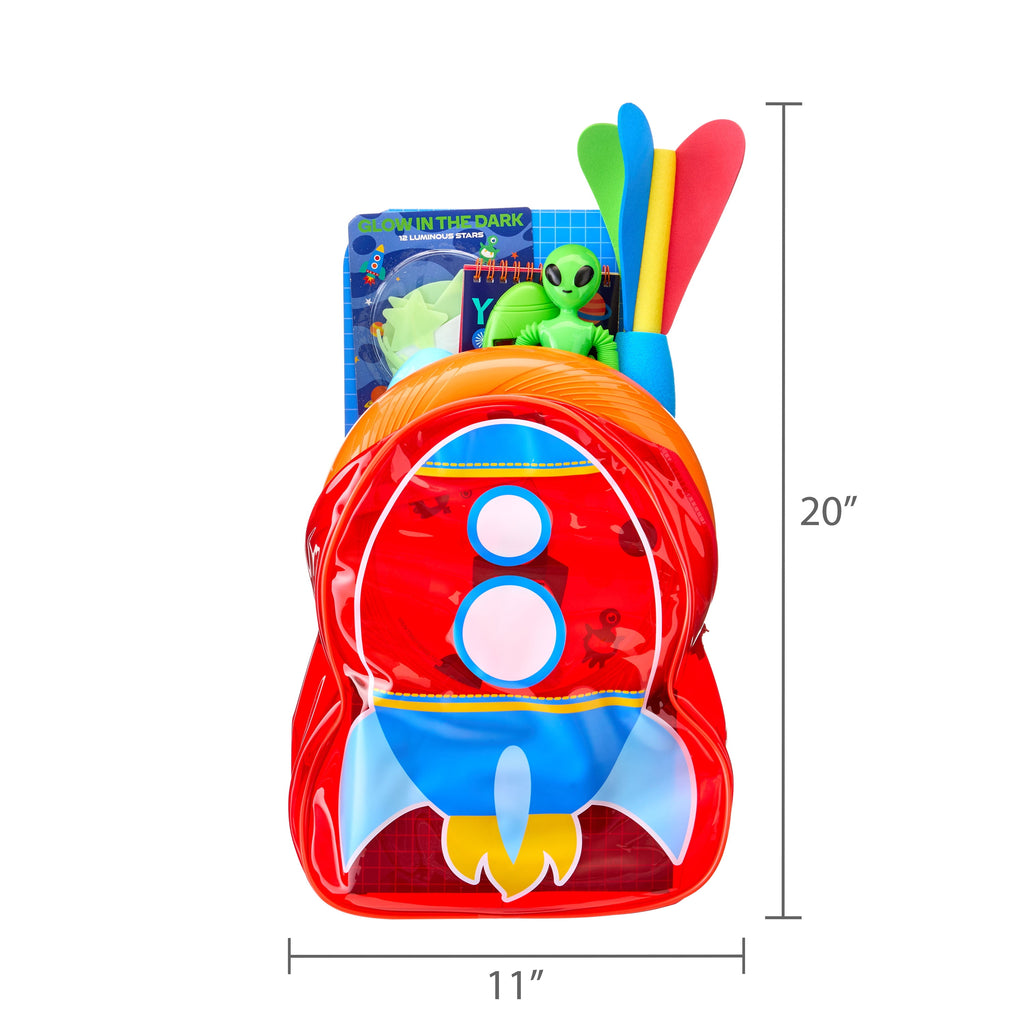 Easter Pre-Filled Boys Rocket Backpack Easter Basket, Brand by Vendor Labeling, Age Group 3&Up
