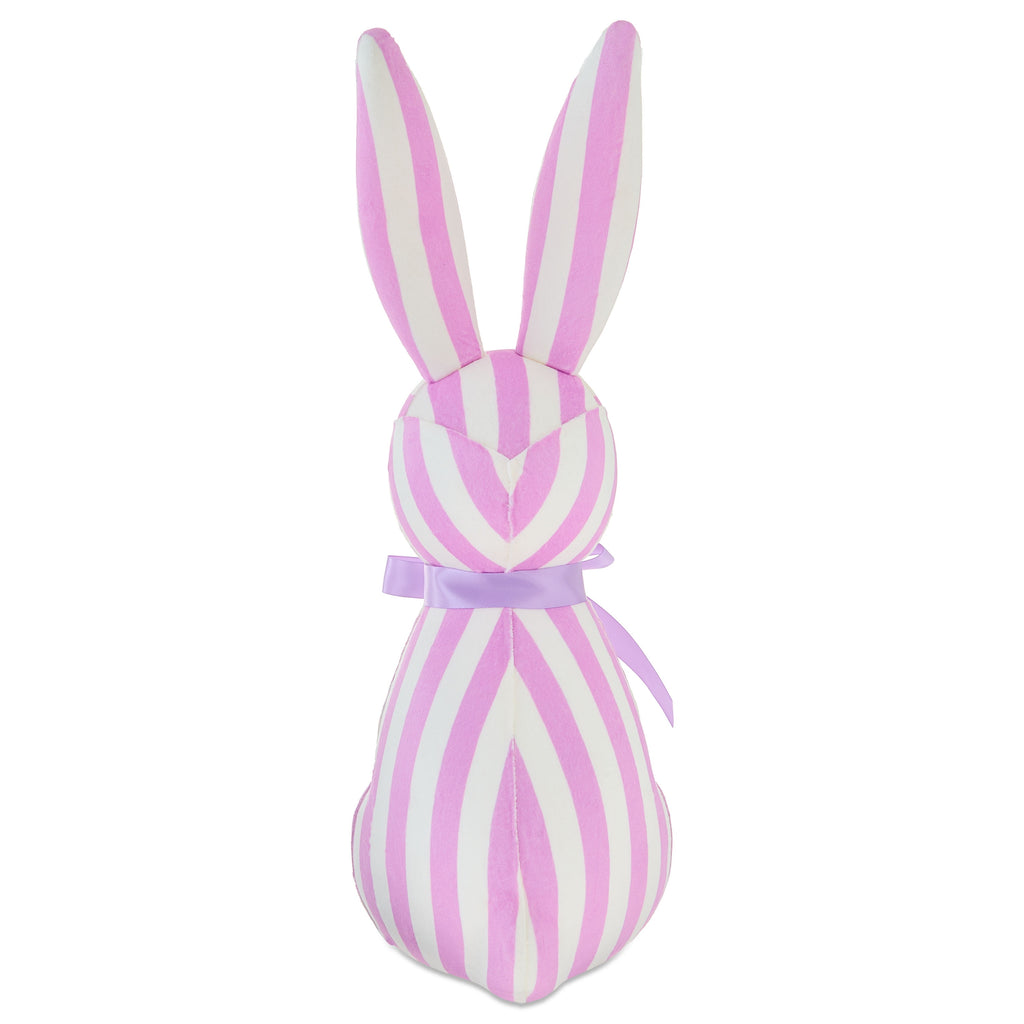 Striped Bunny Tabletop Decoration, Purple and White, 16", Easter by Way To Celebrate