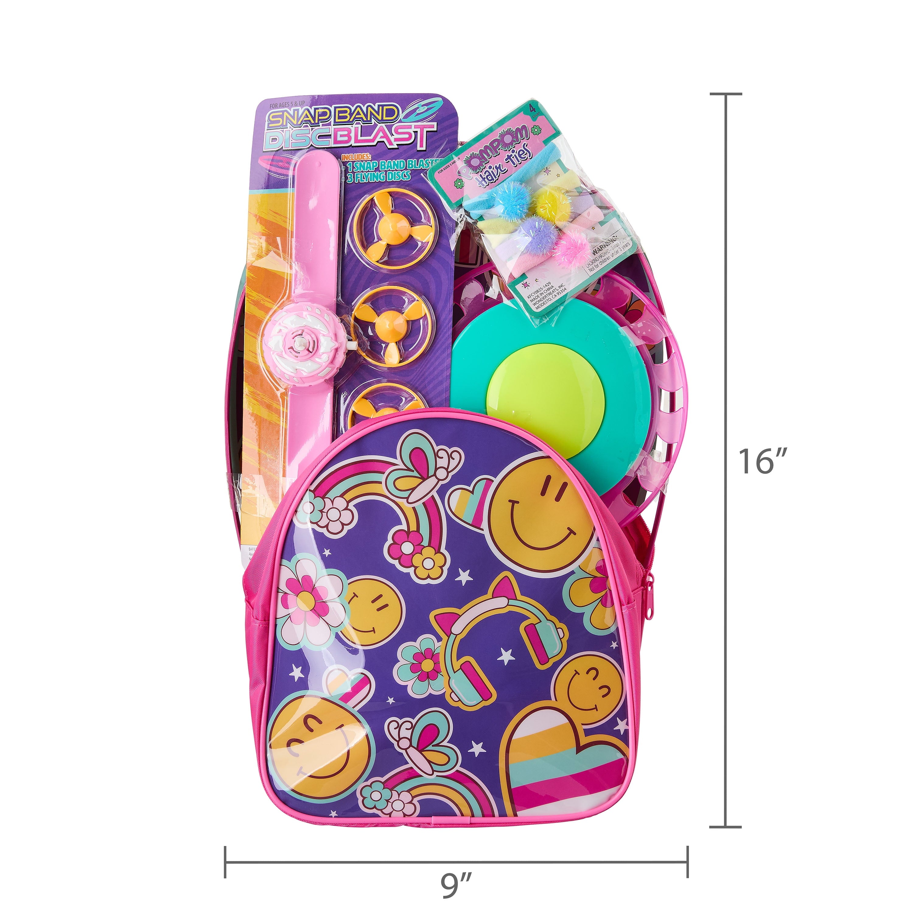 Prefilled Smiley Face Backpack Easter Basket Gift Set, by Wondertreats