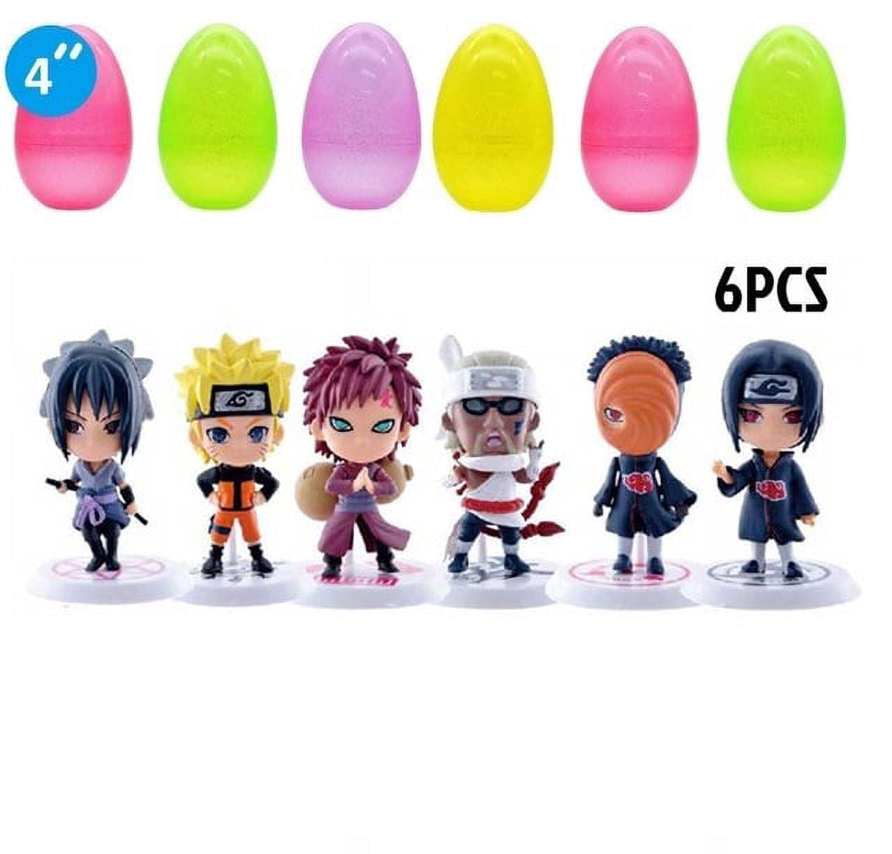 6 Pcs Jumbo Size Easter Eggs and 6Pcs/Set Ninja Pvc Action Figure Toys - Perfect for Easter Eggs Hunting Events, Basket, Goodie Bag, and More!
