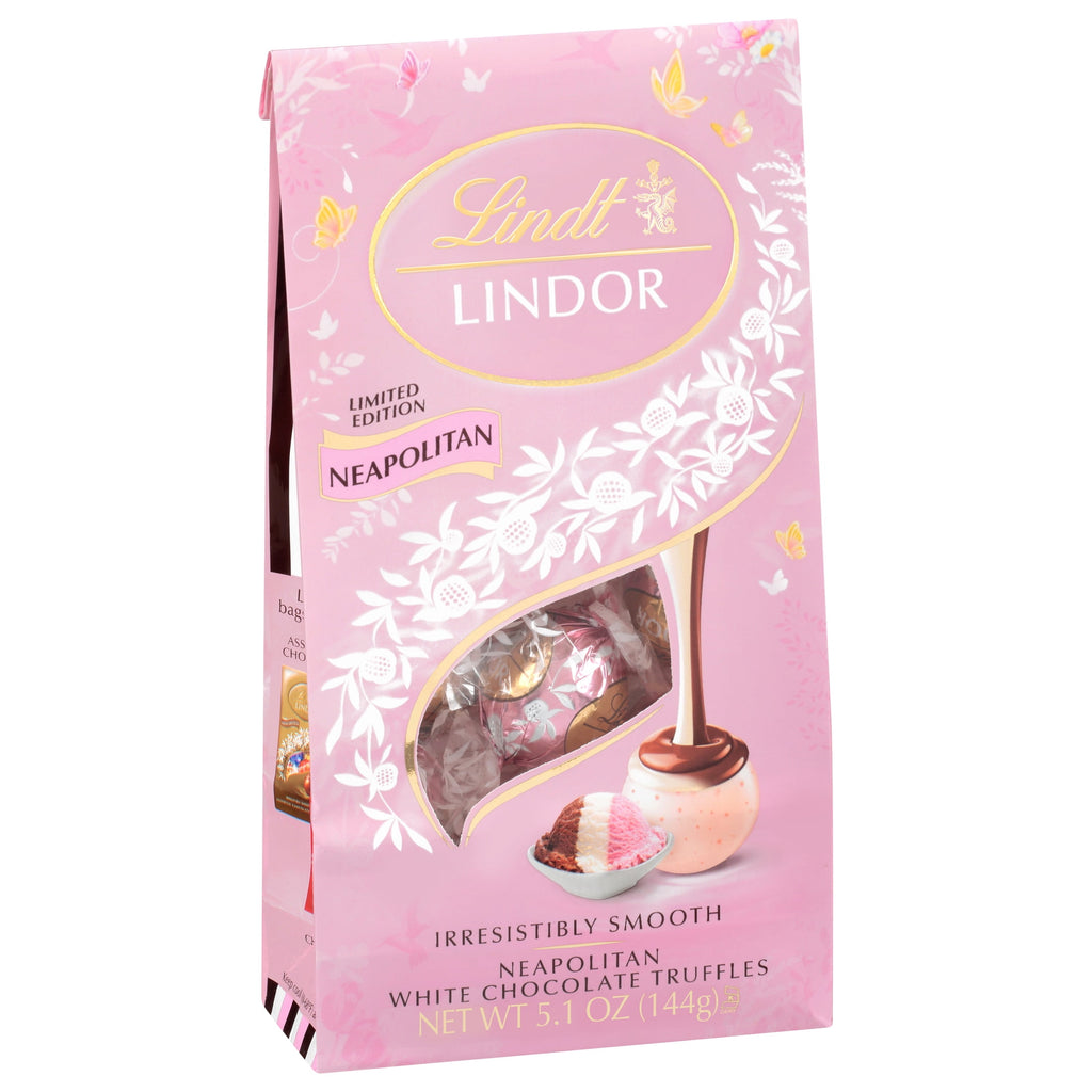 Lindt LINDOR Easter Neapolitan White Chocolate Candy Truffles, Easter Gifting, 5.1 oz. Bag