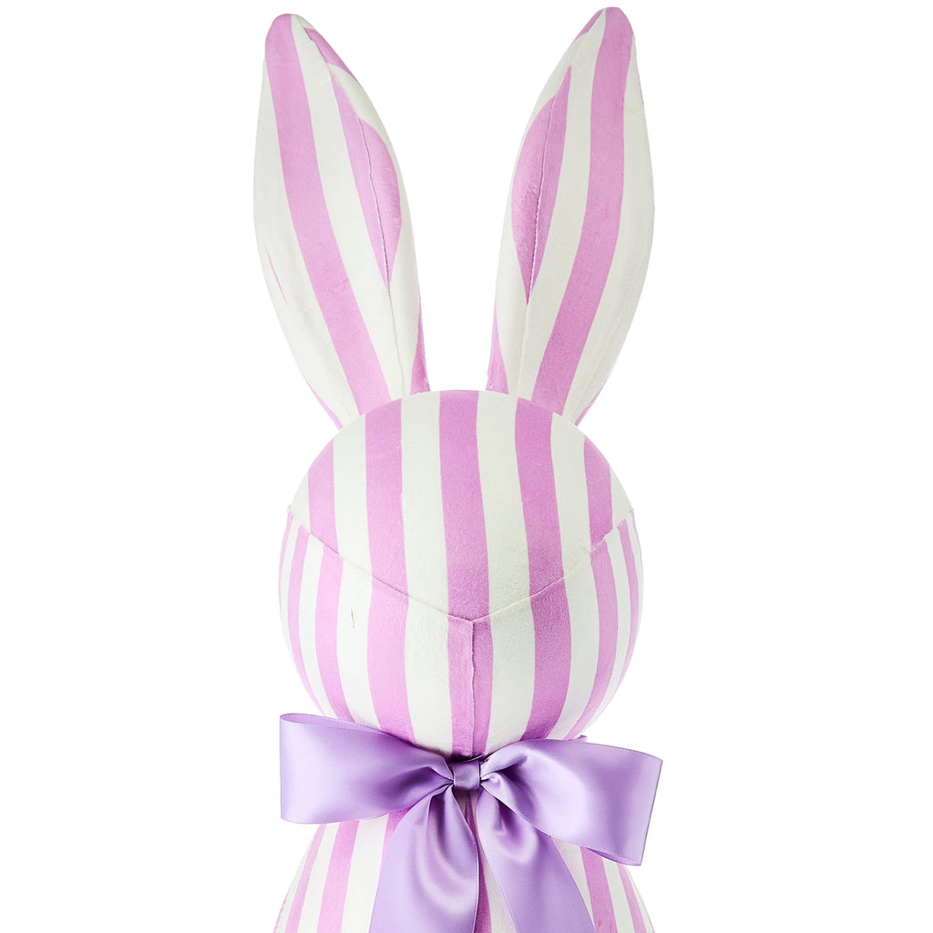 Jumbo Striped Bunny Tabletop Decoration, Purple and White, 27", Easter by Way To Celebrate