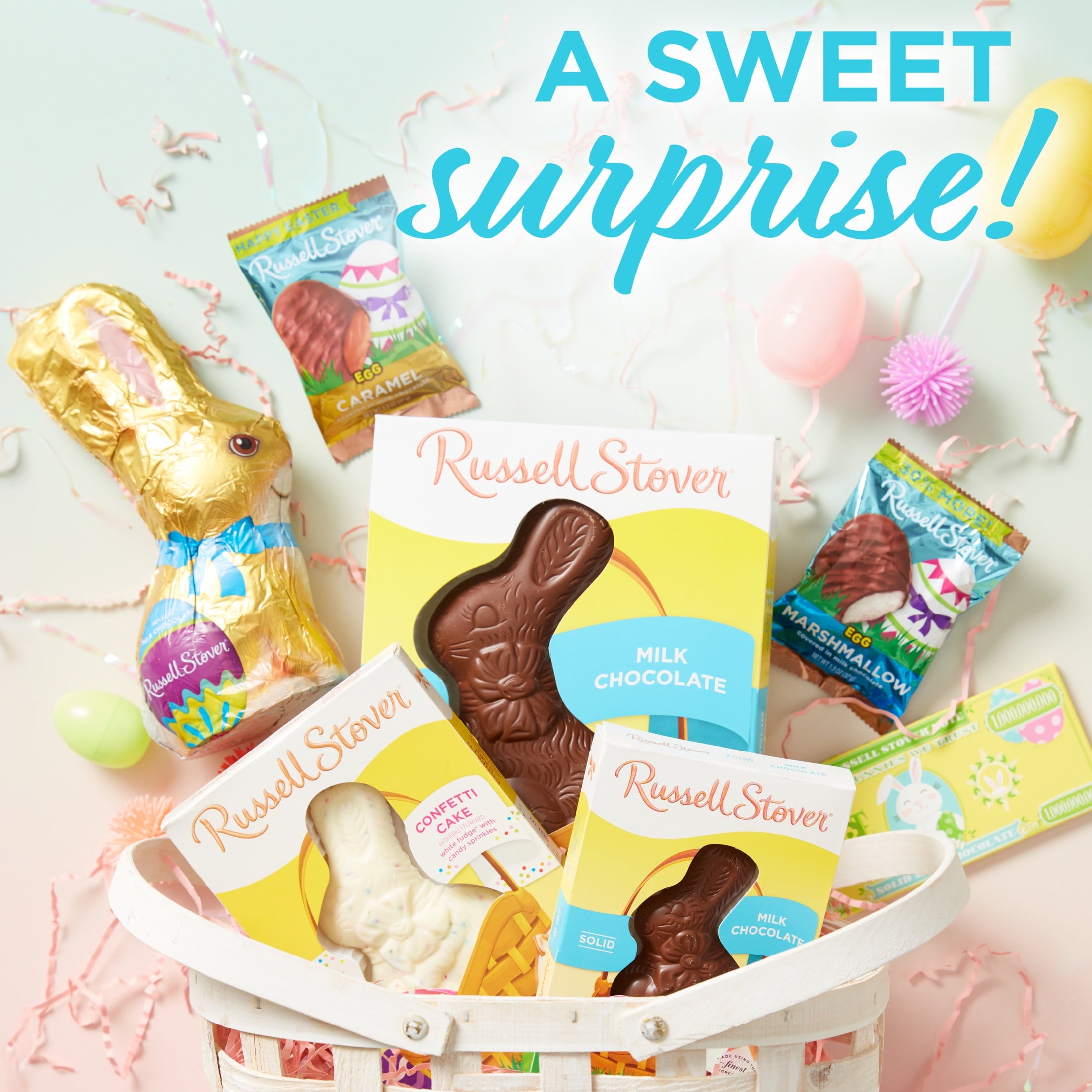 RUSSELL STOVER Easter Marshmallow Milk Chocolate Candy Easter Egg, 1.3 oz.