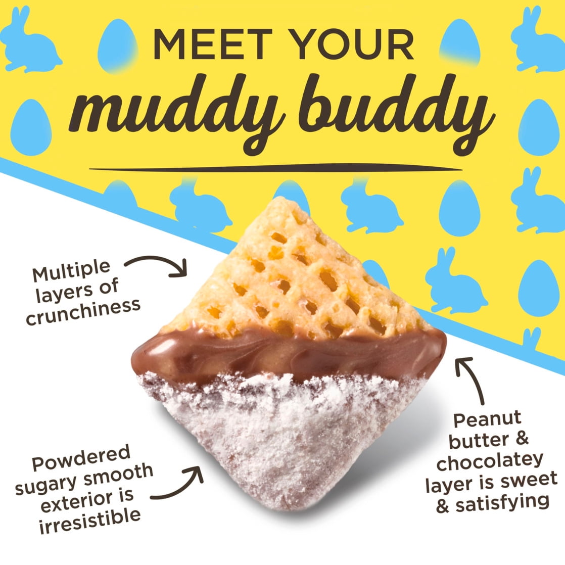 Chex Mix Muddy Buddies, Peanut Butter & Chocolate Coated Chex Snack, 2.25 oz