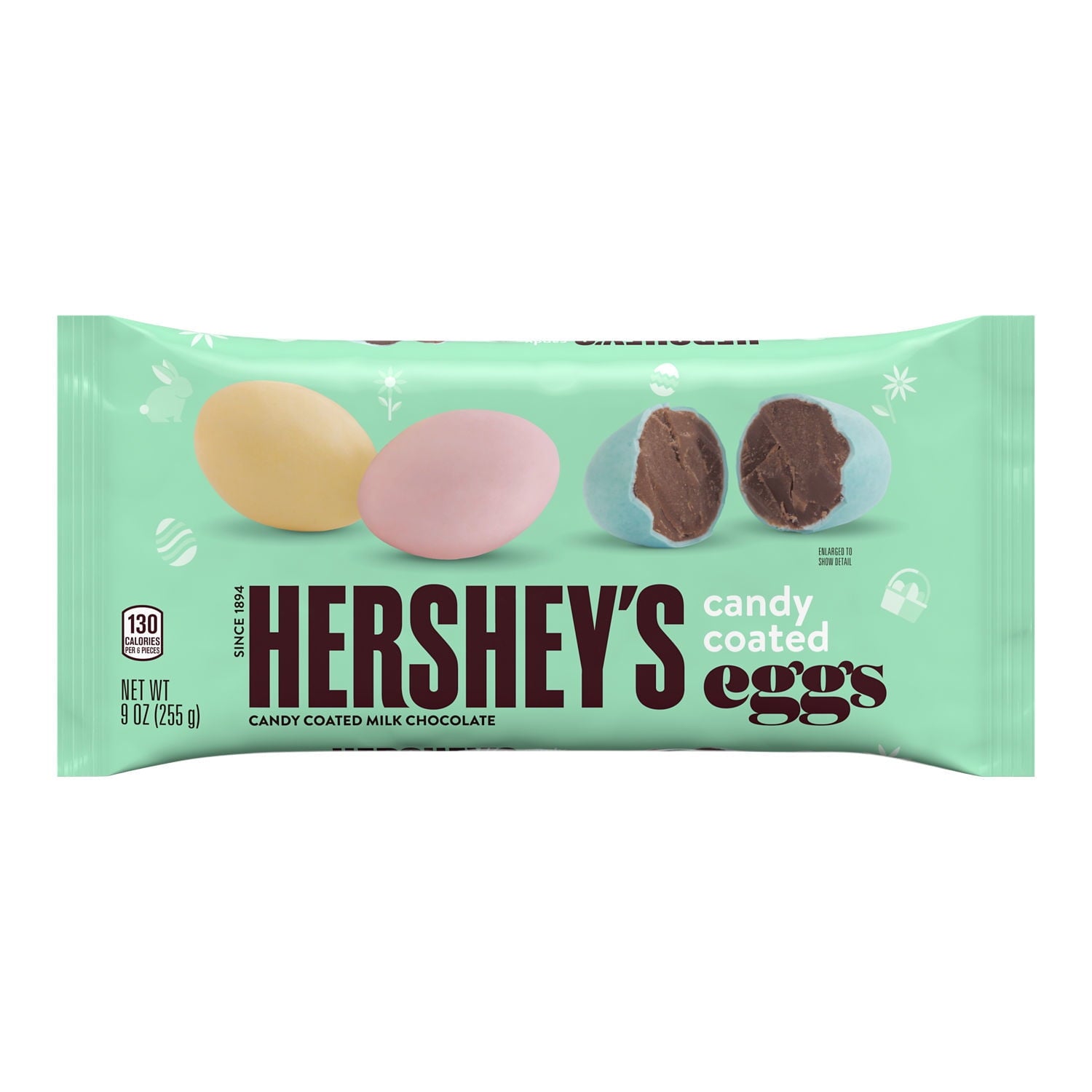 HERSHEY'S Candy Coated Milk Chocolate Eggs, Easter Candy Bag, 9 oz