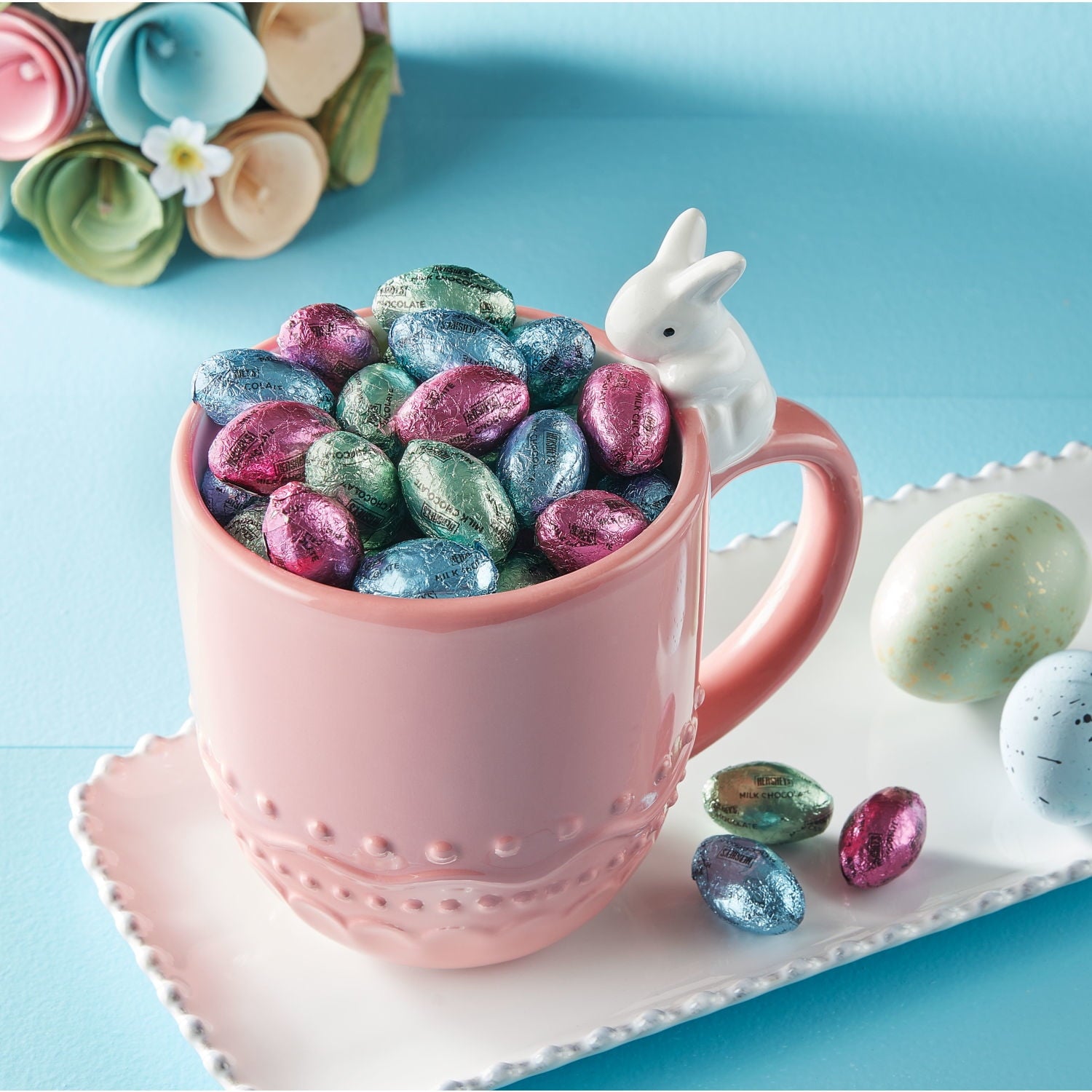Hershey's Milk Chocolate Eggs Easter Candy, Bag 9 oz