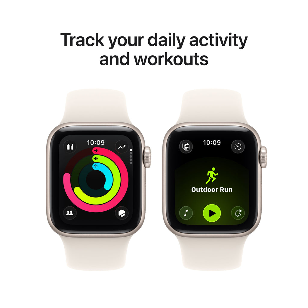 Apple Watch SE 3 [GPS 40mm] Smartwatch with Starlight Aluminum Case with Starlight Sport Band - S/M