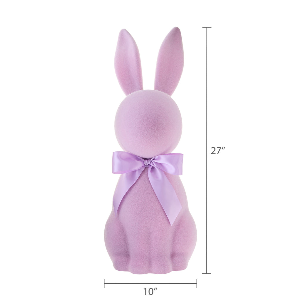 Flocked Bunny Tabletop Decoration, Purple, 27", Easter by Way To Celebrate