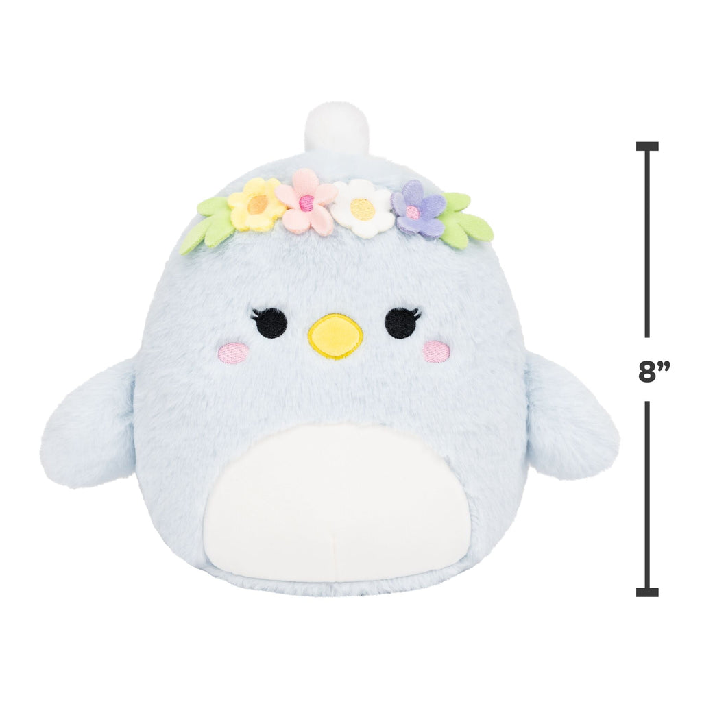 Squishmallows FuzzAMallow Official 8 inch Camden the Light Blue Chick With Flower Crown - Child's Ultra Soft Plush Toy