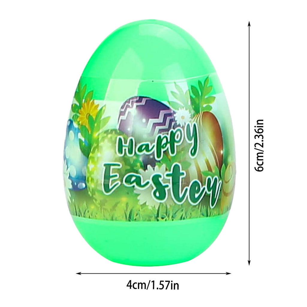 Eqslft Easter Eggs with Sticky Stretchy Toys Inside –1 Pack Filled Easter Eggs, Assorted Easter Elements, Surprise Party Favors for Kids, Egg Hunt, Easter Basket Stuffers