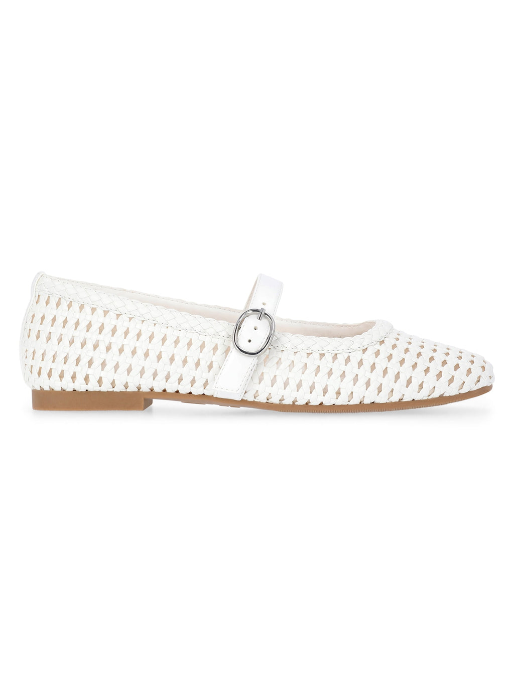 Time and Tru Women's Woven Ballet Flats