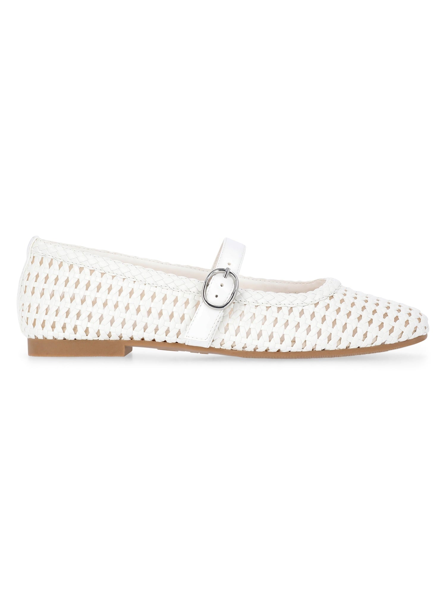 Time and Tru Women's Woven Ballet Flats