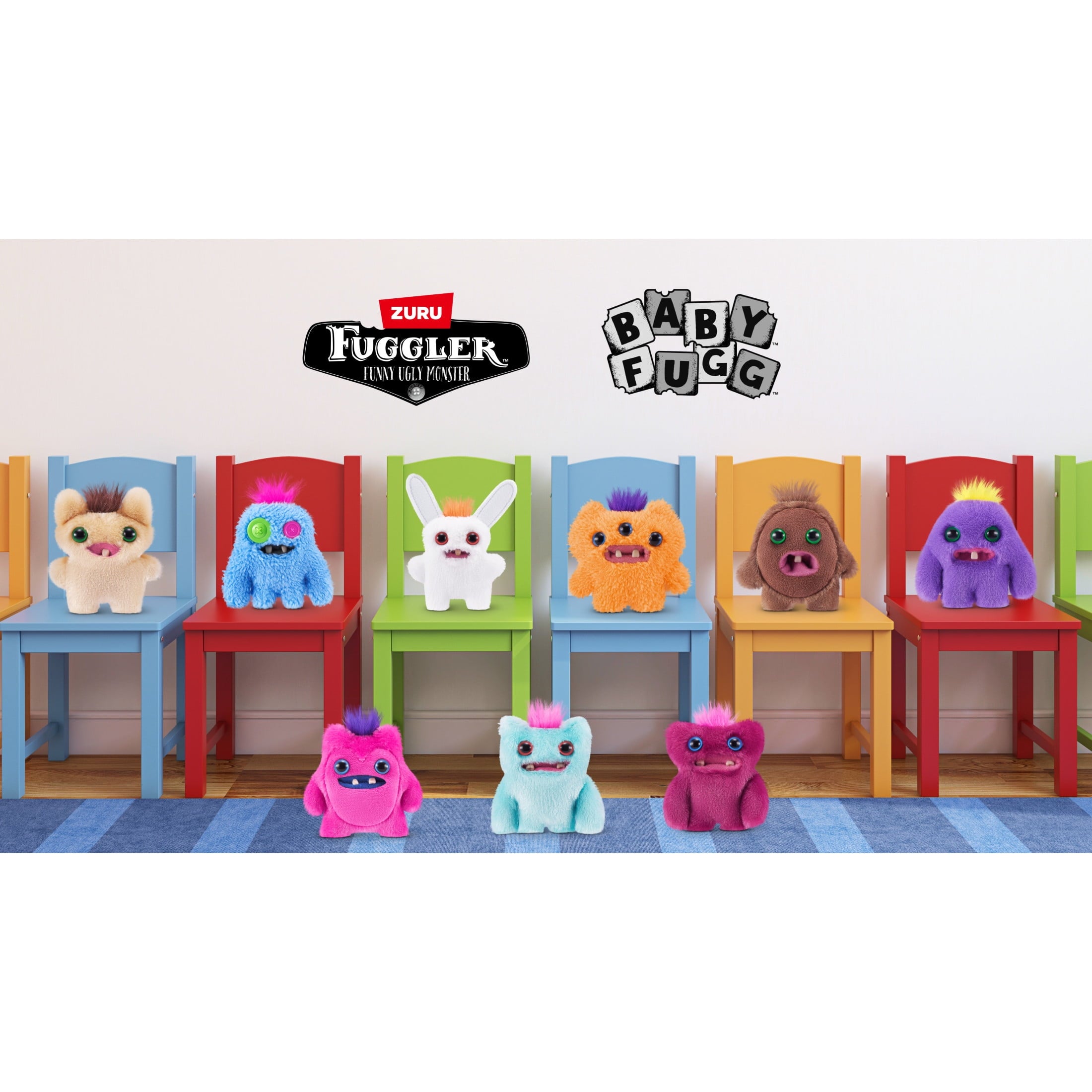Fuggler Baby Fuggs 3.5 inch (Screech) Soft Plush, Ugly Monster Stuffed Animal Toy by ZURU