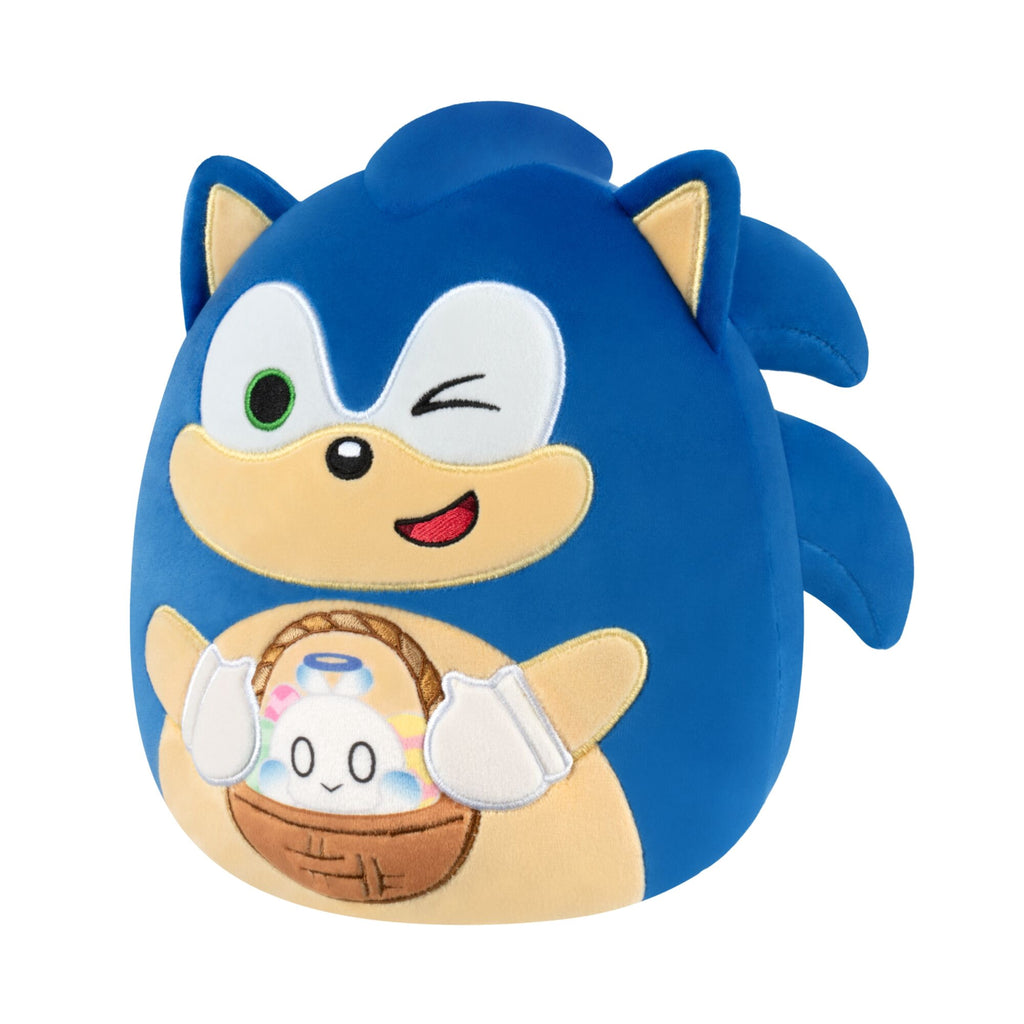 Squishmallows Official 8 inch Sega - Sonic Holding Easter Basket With Chao - Child's Ultra Soft Plush Toy