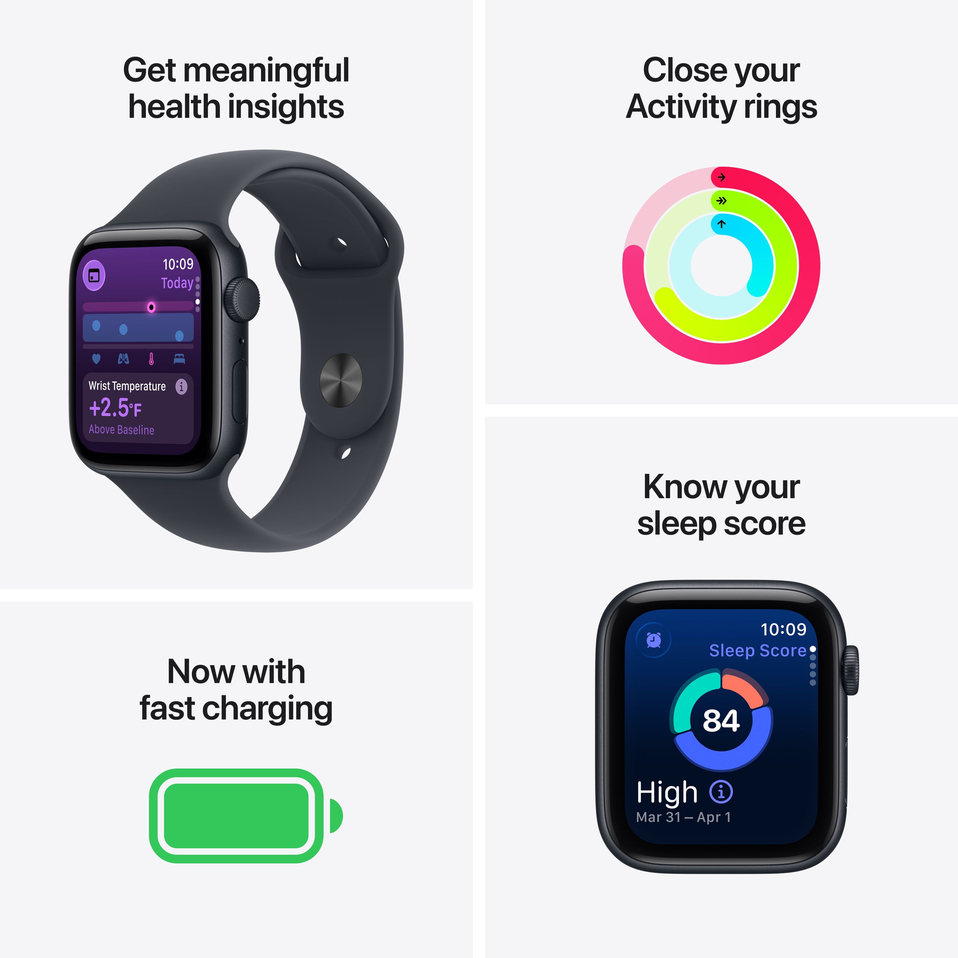 Apple Watch SE 3 [GPS 40mm] Smartwatch with Starlight Aluminum Case with Starlight Sport Band - S/M