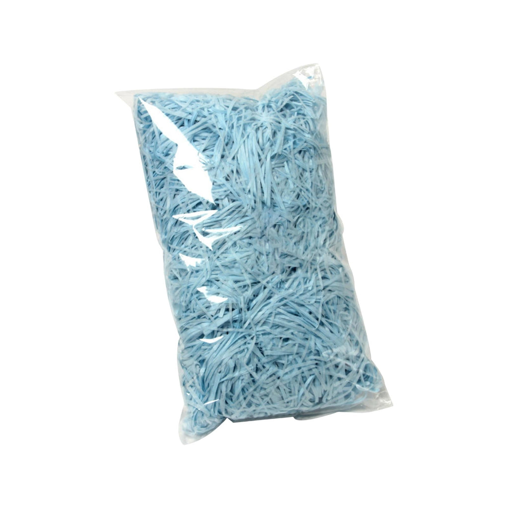 Easter Wavy Shredded Paper Fillers, 200G Sky Blue Crinkle Paper Stuffing, decorative Grass Paper Cushioning with Soft Textured Strands for Gift Box Lining, Easter Basket Filling,