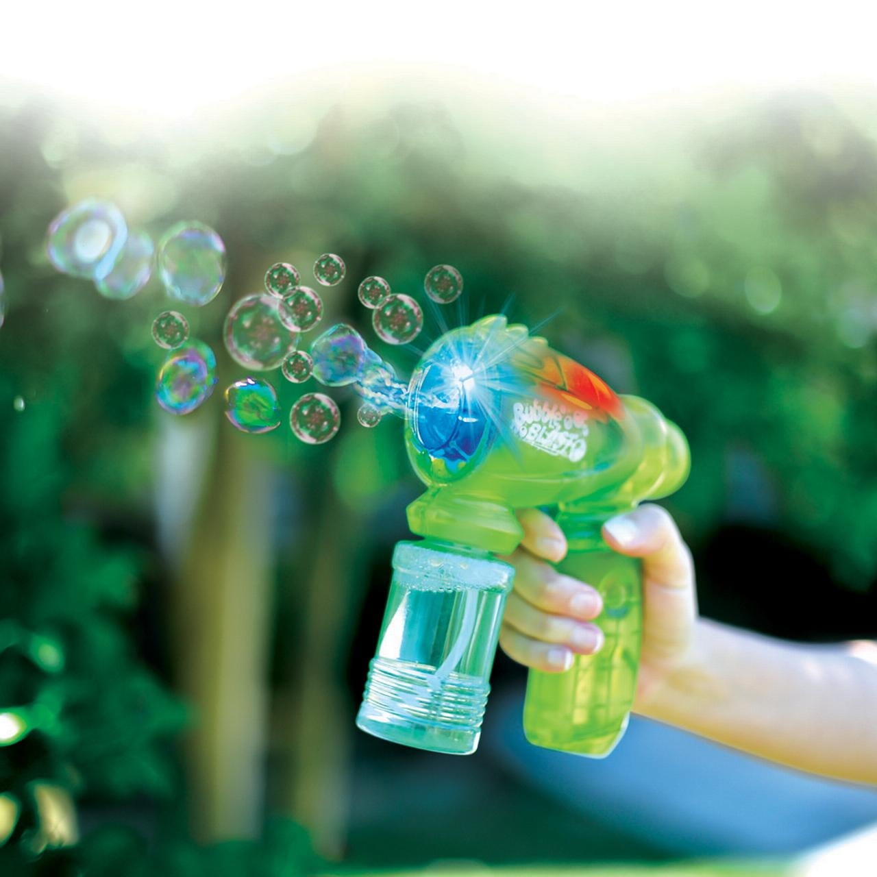 Play Day Light up Bubble Blaster - Green, 4oz Solution, Children Ages 3+