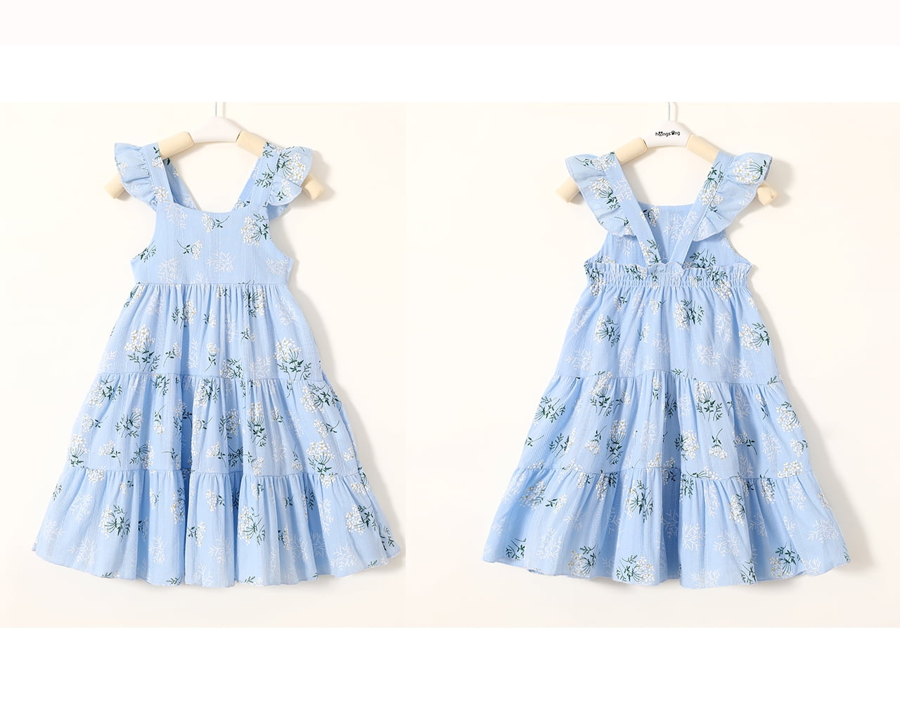 Younger Tree Baby Girls Summer Sleeveless Dress Kid Princess Flower Beach Butterfly Sundress for 18-24 Months