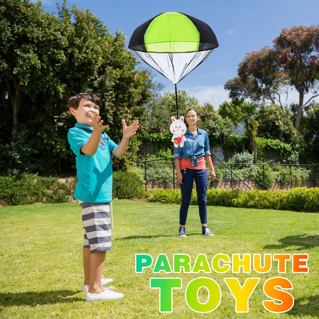 Werulen Easter ParachuteToys, 6 Pack Plastic Easter Eggs ThrowingToy, Easter Basket Stuffers Fillers ForKidsBoysGirls, Easter Gifts Party Favors Carnival Prizes Classroom Rewards