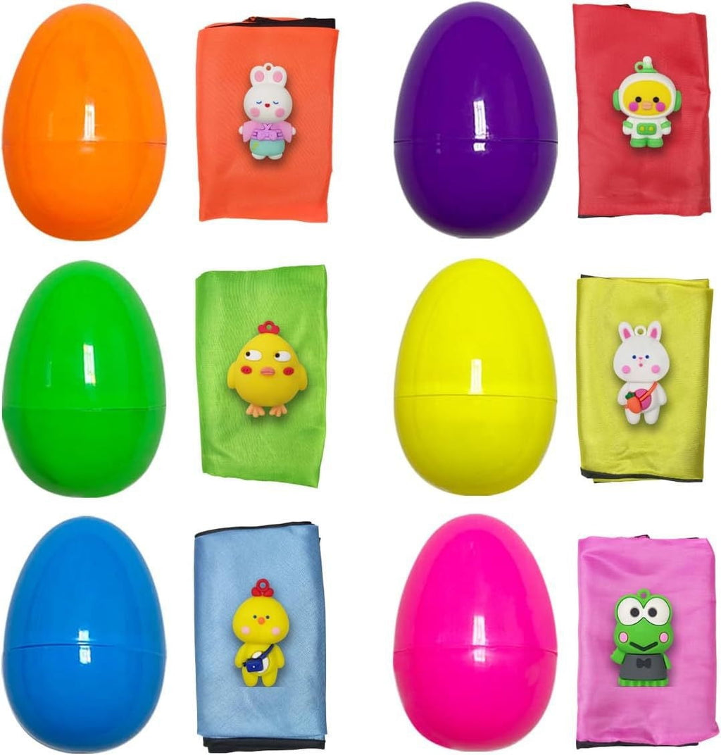 Werulen Easter ParachuteToys, 6 Pack Plastic Easter Eggs ThrowingToy, Easter Basket Stuffers Fillers ForKidsBoysGirls, Easter Gifts Party Favors Carnival Prizes Classroom Rewards