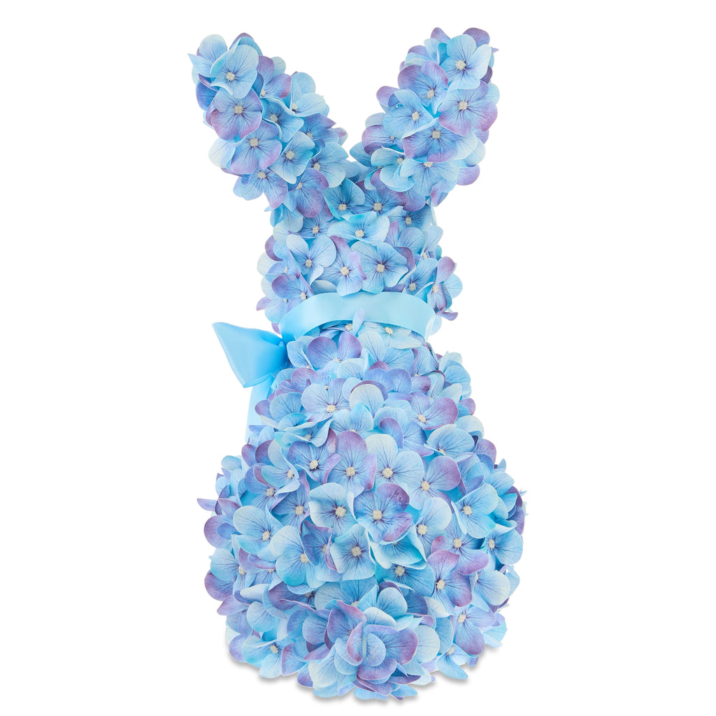 Hydrangea Bunny Tabletop Decoration, Blue, 16", Easter by Way To Celebrate