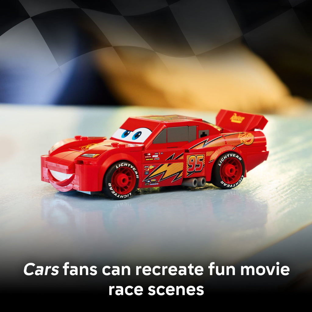 LEGO Speed Champions Lightning McQueen - Building Toy for Boys & Girls, Ages 9+ - Easter Basket Stuffer for Kids - Disney Pixar Cars Toy - 77255