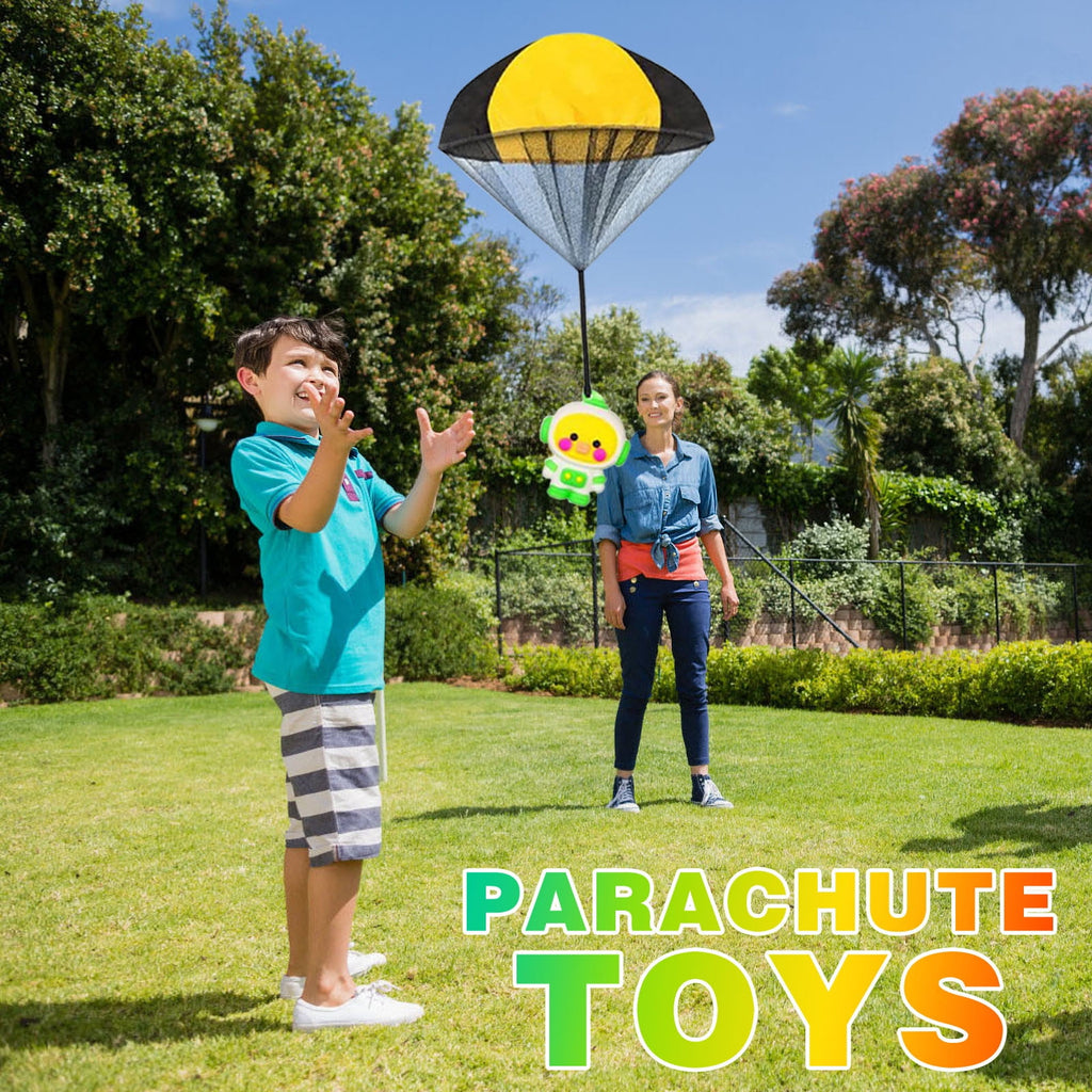 Werulen Easter ParachuteToys, 6 Pack Plastic Easter Eggs ThrowingToy, Easter Basket Stuffers Fillers ForKidsBoysGirls, Easter Gifts Party Favors Carnival Prizes Classroom Rewards