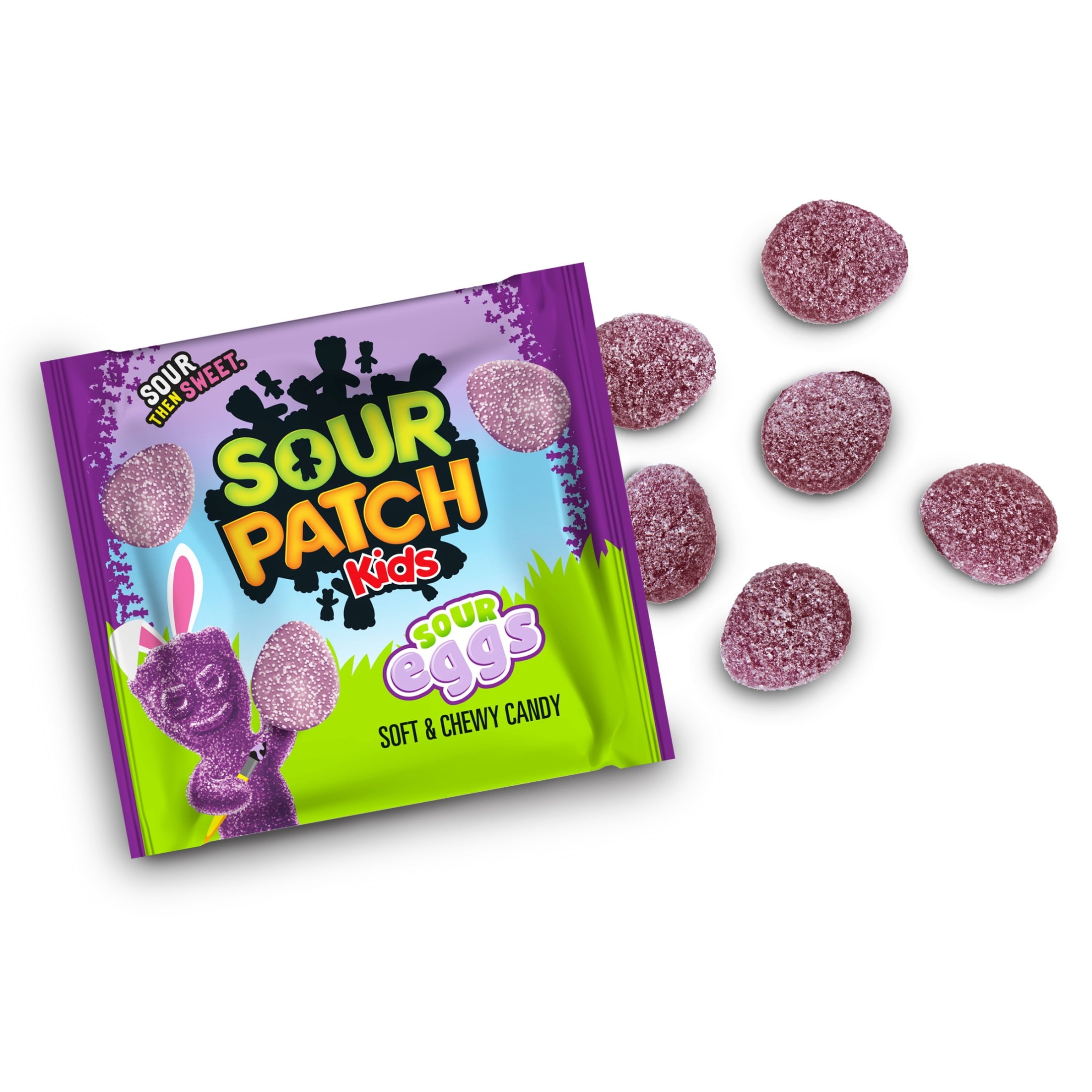 SOUR PATCH KIDS Sour Eggs Soft & Chewy Easter Candy, 18 Snack Packs