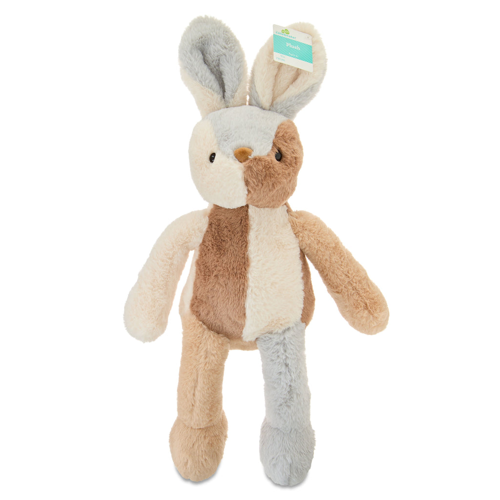 Large Color Block Bunny Plush, Tan Multicolor, 23", Easter by Way To Celebrate