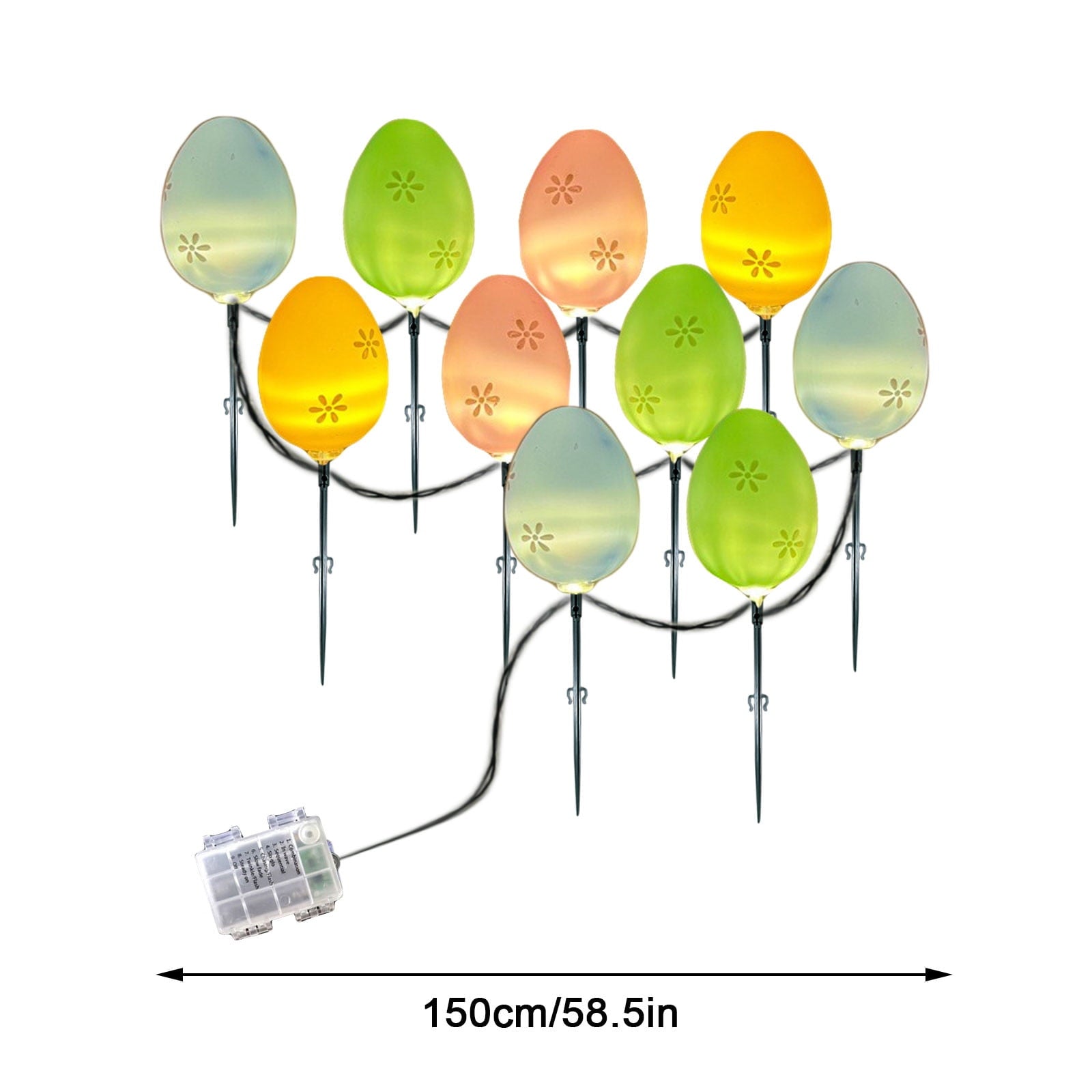 XGFHYJEH Easter Decoration, Solar Easter Lights, Easter Eggs Led String Light, Easter Decorations Outdoors, Easter Yard Decor