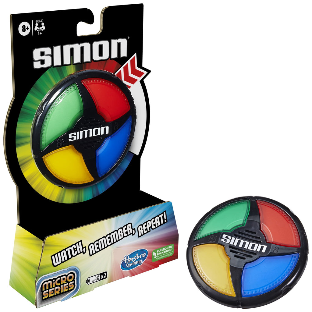 Simon Micro Series Electronic Compact Size Game, Easter Basket Stuffers for Boys and Girls, Age 8+