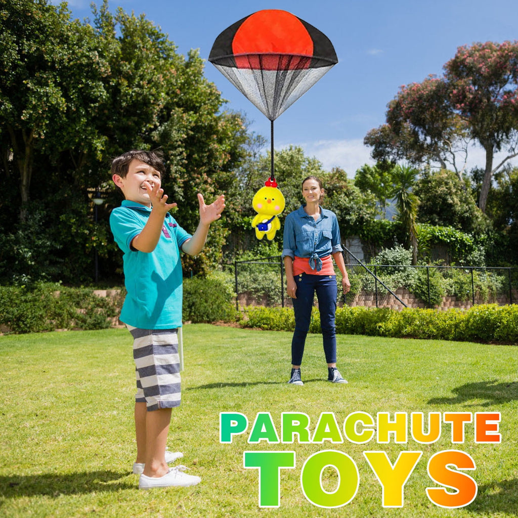 Werulen Easter ParachuteToys, 6 Pack Plastic Easter Eggs ThrowingToy, Easter Basket Stuffers Fillers ForKidsBoysGirls, Easter Gifts Party Favors Carnival Prizes Classroom Rewards