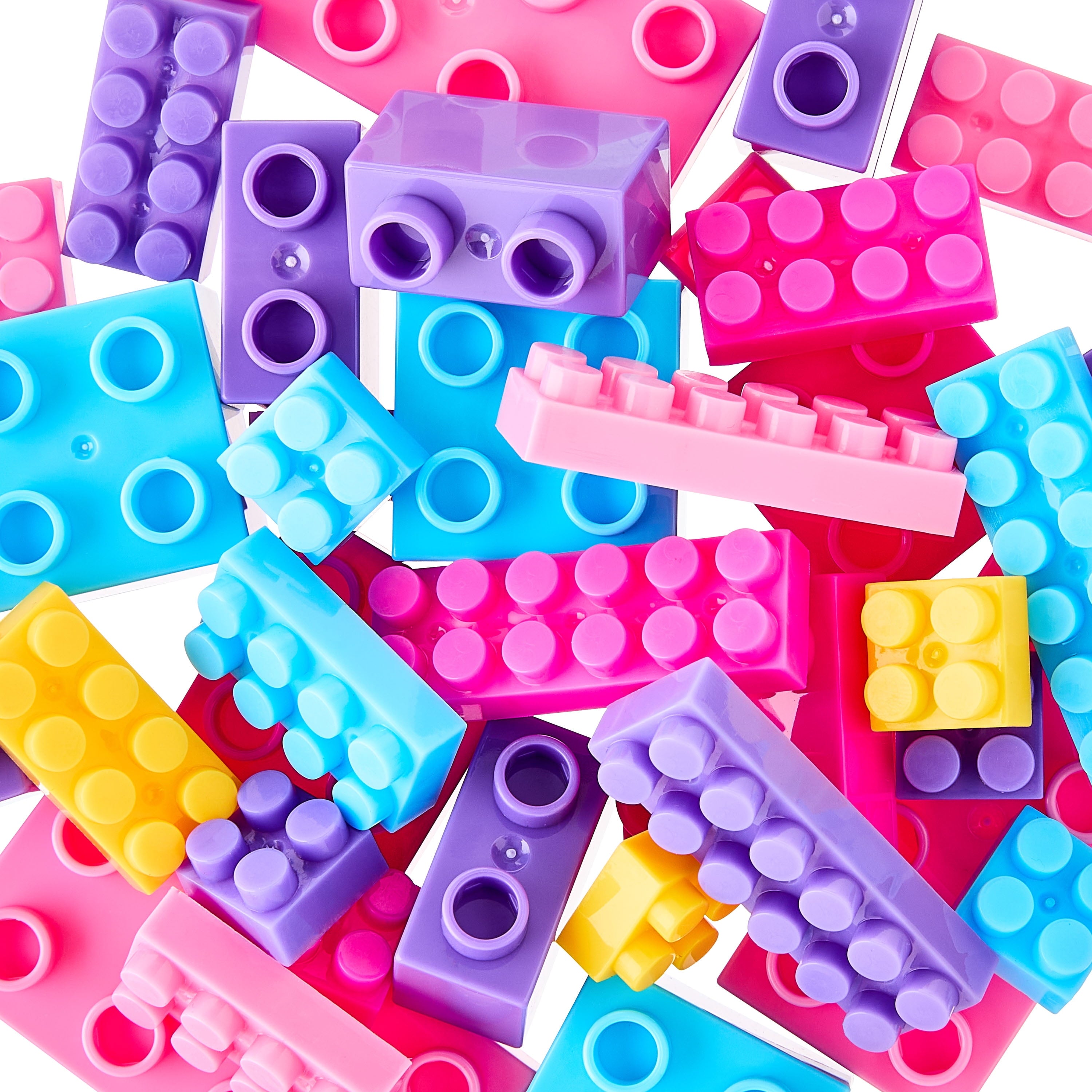 Prefilled Building Blocks-Themed Bucket with Toys, Pink/Purple/Blue, 11" x 20", Easter by Way To Celebrate