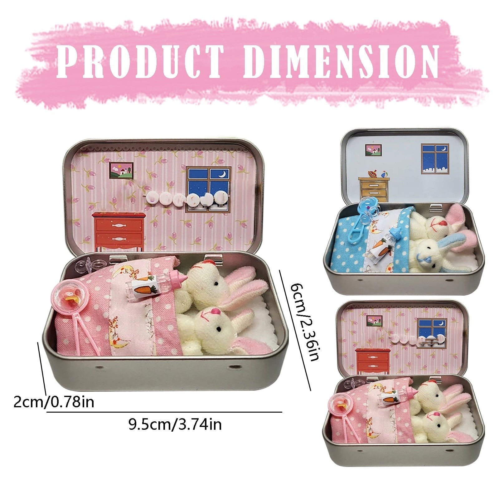 Clearance Items！ Small Pocket Bunnies Easter Basket Stuffing Easter For Kids DIY Pet Adoption Easter Baskets. Bunny Pocket Box Easter Stuffed Animal For Children