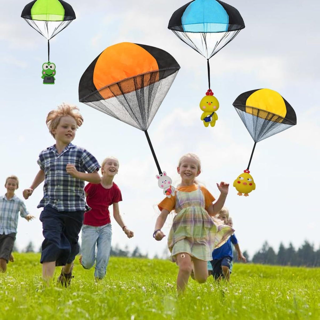 Werulen Easter ParachuteToys, 6 Pack Plastic Easter Eggs ThrowingToy, Easter Basket Stuffers Fillers ForKidsBoysGirls, Easter Gifts Party Favors Carnival Prizes Classroom Rewards