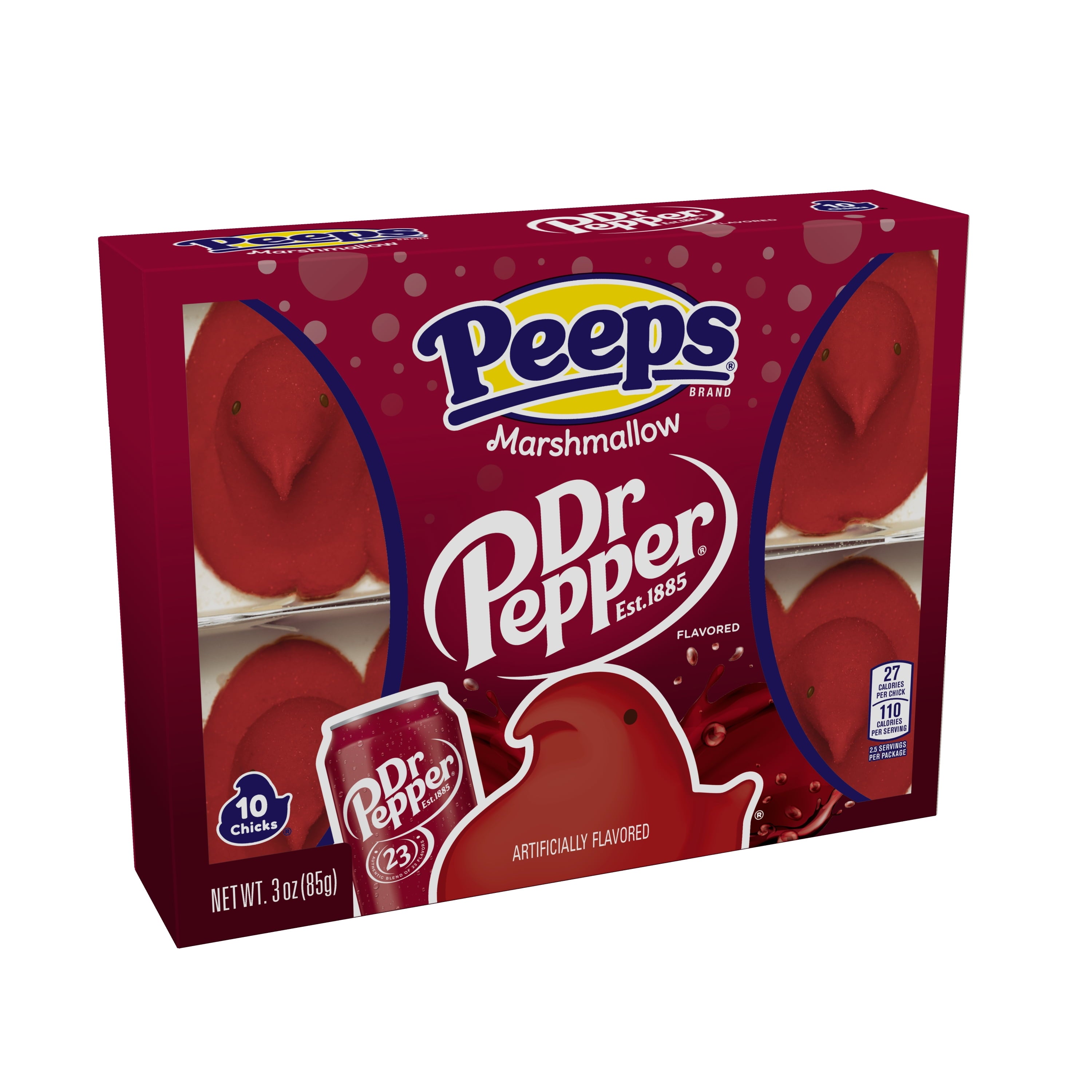 PEEPS, Dr Pepper Flavored Marshmallow Chicks, Easter Candy, 10ct (3.0oz)