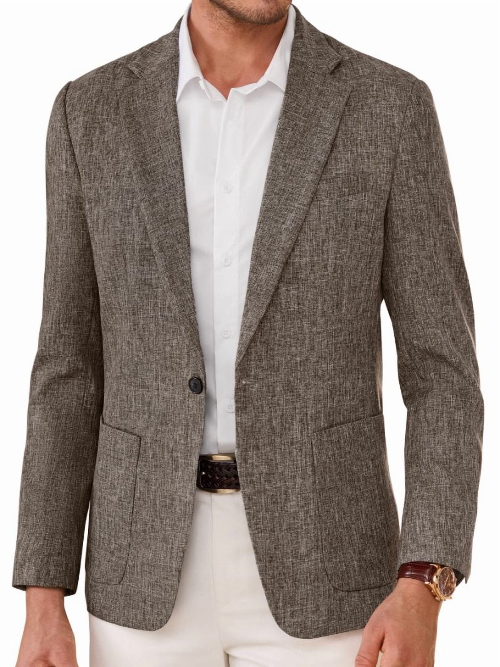 sogami Men's Casual Blazer One Button Business Suit Jacket For Men Regular Fit Sport Coats