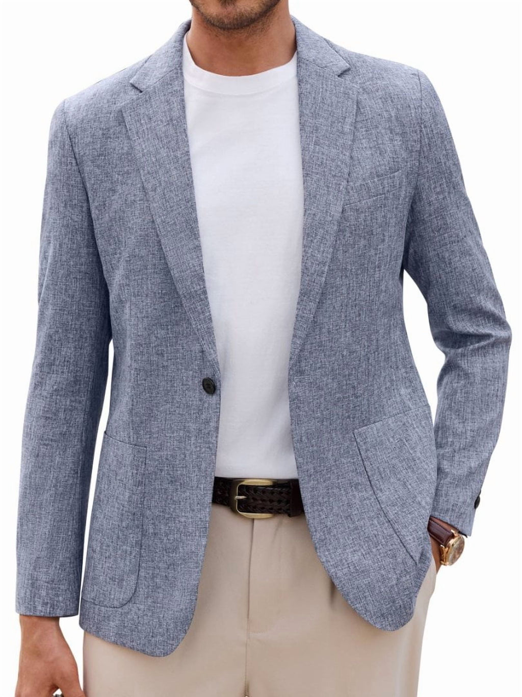 sogami Men's Casual Blazer One Button Business Suit Jacket For Men Regular Fit Sport Coats