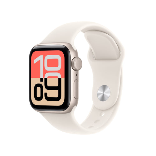 Apple Watch SE 3 [GPS 40mm] Smartwatch with Starlight Aluminum Case with Starlight Sport Band - S/M